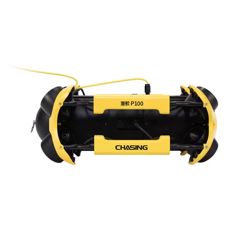 潛行創(chuàng)新 潛鮫P100 水下機器人,Chasing M2,潛鮫P100是一款為專業(yè)用戶和政企市場打造的輕工業(yè)級水下機器人?？?60度全方位移動，擁有更強大的掛載拓展系統(tǒng)，最大程度滿足多專業(yè)場景應用需求。4K超高清EIS防抖相機潛鮫P100采用1/2.3 索尼傳感器，具備EIS防抖技術，配上F1.8超大光圈，極大提升相機低光性能和動態(tài)范圍，暗光拍攝更清晰。8推進器全矢量布局，360度全方位移動;支持多種掛載，擴展應用場景4000 流明LED燈。潛鮫P100有兩個2000流明LED燈（三檔），可以彌補深水和夜視的昏暗，提高水下視距和清晰度，高度還原真實的水下色彩。